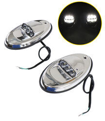 LED Pontoon and Fishing Boat Docking Lights - Surface Mount - Waterproof - 12V/24V - Qty 2