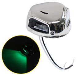 LED Boat Navigation Light - Starboard - Green - Stainless Steel Cover - TN32ZR