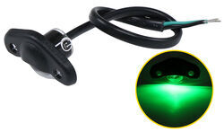 Mini Round LED Boat Accent Light with Cover - Waterproof - 1 Diode - Green LED - Clear Lens - TN36VR
