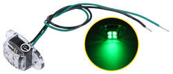 Dragon Oval LED Boat Accent Light - Waterproof - 32 Lumens - Green LEDs - Clear Lens - 9" Wire - TN47VR