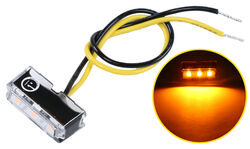 Mini Rectangular LED Boat Accent Light - 45 Degree - Waterproof - 120 Lumens - Amber - Clear Lens - TN67FR