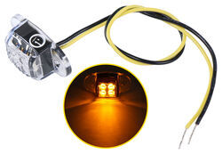Dragon LED Oval Boat Accent Light - Waterproof - 32 Lumens - Amber LEDs - Clear Lens - 9" Wire - TN74VR
