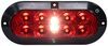tail lights stop/turn/tail/backup tecniq led trailer light - stop turn and reverse oval red clear lens
