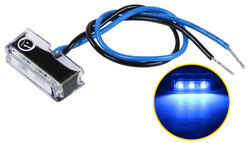 Mini Rectangular LED Boat Accent Light - Waterproof - 120 Lumens - Blue - Clear Lens - TN77FR