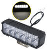work lights spot beam steelhead led light - 1 900 lumens 6 inch wide black aluminum 12v/24v