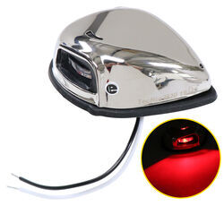 LED Boat Navigation Light - Port - Red - Stainless Steel Cover