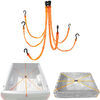cargo carrier roof rack trailer truck bed 0 - 5 feet long perfect bungee flexweb 6-arm cord with nylon s-hooks orange