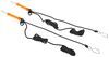 cargo carrier roof rack trailer truck bed perfect bungee rope tie-down with shock absorber - 12' long orange