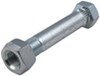 suspension bolts zinc shackle bolt with locknut for double-eye springs - 3 inch long