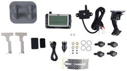 TST TPMS for RVs - Grayscale Display - Signal Booster - 4 Flow Through Tire Sensors - TST-507-FT-4
