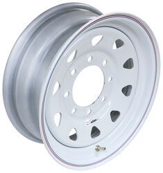 Vesper Steel 10-Spoke Trailer Wheel - 16" x 6" - 8 on 6-1/2 - White - TTW660865WS4