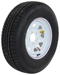 Provider ST215/75R14 Radial Trailer Tire with 14" Vesper White Spoke Wheel - 5 on 4-1/2 - LR C - TA42MR