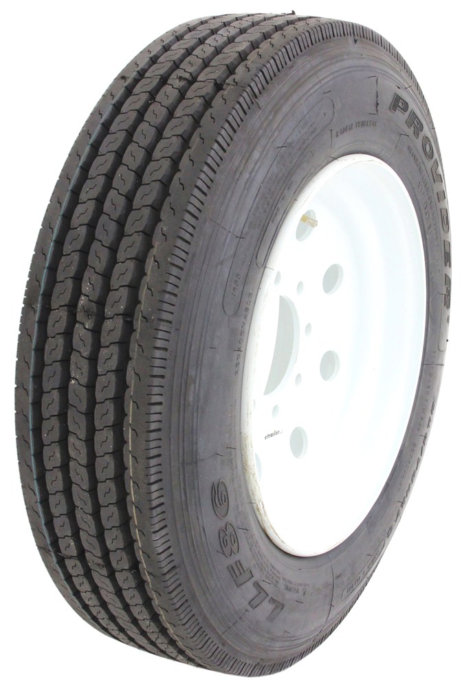 Provider 215/75R17.5 Radial Tire w/ 17-1/2" White Mod Wheel - Offset - 8 on 6-1/2 - LR H Steel Wheels - Powder Coat TTWA215H-175WM