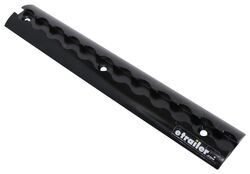 Tow-Rax L-Track - Domed - Anodized Black - Aluminum - 12" Long