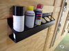 0  bottle and can racks pre-drilled holes tow-rax 6-can organizer shelf - steel 21-1/2 inch long x 3-1/4 wide 5-1/2 tall