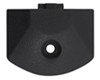 tow-rax accessories and parts end caps piece for tapered l-track rails - black polyethylene qty 1