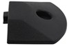 tow-rax accessories and parts e track end caps piece for tapered l-track rails - black polyethylene qty 1