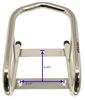 wheel chock motorcycle tow-rax removable w/ hardware - 6-1/2 inch wide tires tubular steel chrome