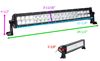 light bar universal mounts optronics led off-road - 4 521 lumens mixed beam double row 20-1/4 inch long