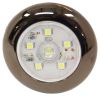 utility light 3 inch diameter optronics led w/ switch - submersible 168 lumens round nickel trim clear lens