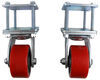 hitch mount ultra-fab rotating mounted skid wheels for rvs up to 30' long - 4 inch diameter qty 2