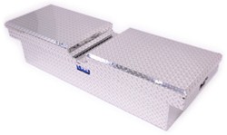 UWS Truck Bed Toolbox - Crossover Style - Gull Wing Series - 8 cu ft - Bright Aluminum