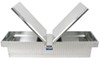 crossover tool box medium capacity uws truck bed toolbox - style gull wing series 9.1 cu ft bright aluminum
