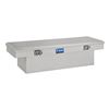 crossover tool box medium capacity uws truck bed toolbox - style single lid series 6.9 cu ft bright aluminum