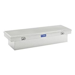UWS Truck Bed Toolbox - Crossover Style - Single Lid Series - 8 cu ft - Bright Aluminum
