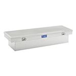 UWS Truck Bed Toolbox - Crossover Style - Single Lid Series - 9 cu ft - Bright Aluminum