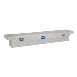UWS Truck Bed Toolbox - Narrow Crossover - Low Profile - Slim Line - 3.5 cu ft - Bright Aluminum