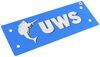 atv-utv tool box trailer tongue truck underbody decals replacement blue uws logo badge - qty 1