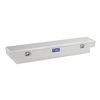 crossover tool box 60 inch long uws truck bed toolbox - narrow slim line series 3.2 cu ft bright aluminum