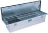 medium capacity 66 inch long uws truck bed toolbox - crossover style low profile series 7.5 cu ft bright aluminum