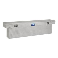 UWS Truck Bed Toolbox - Narrow Crossover - Slim Line Series - 6.3 cu ft - Bright Aluminum - UWS00405