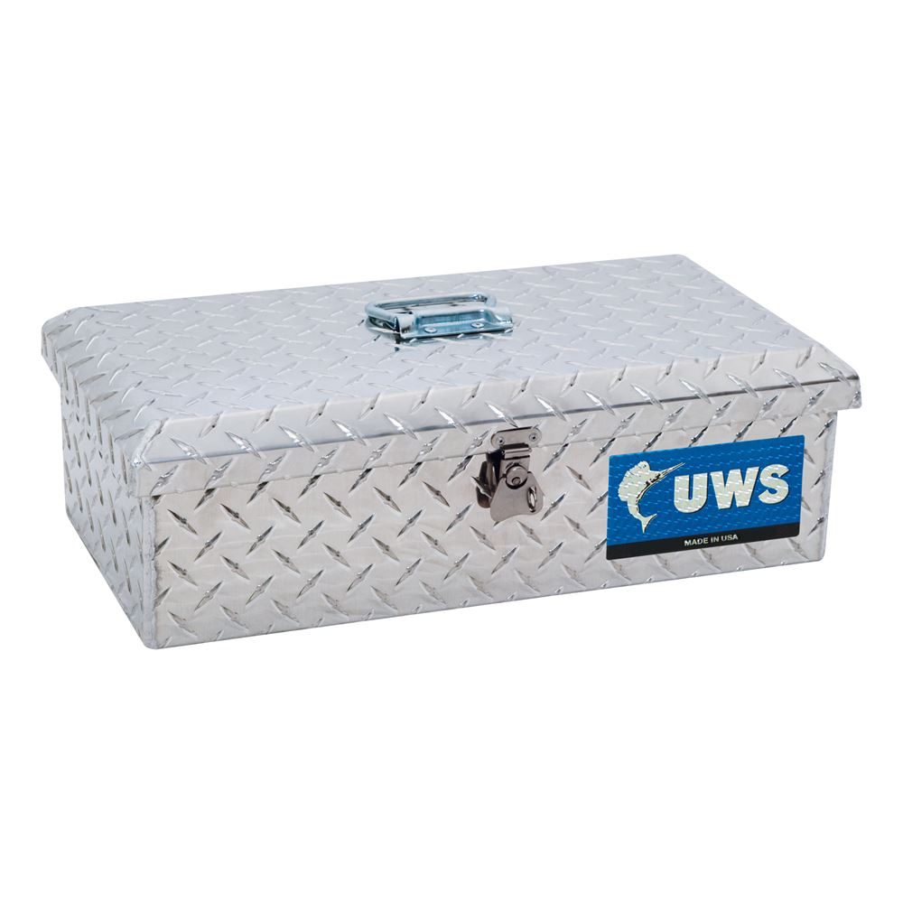 UWS Small Tote Storage Box - 0.8 cu ft - Bright Aluminum UWS Trailer Tool  Box UWS01007