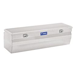 UWS Truck Bed Chest - Wedge Series - Offset Lid - 7.1 cu ft - Bright Aluminum - UWS01013