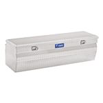 UWS Truck Bed Chest - Wedge Series - Offset Lid - 7.1 cu ft - Bright Aluminum