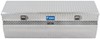 large capacity 55 inch long uws truck bed chest - wedge series offset lid 10.7 cu ft bright aluminum