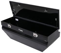 UWS Truck Bed Chest - Wedge Series - Offset Lid - Notched Box - 10.4 cu ft - Gloss Black