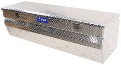 UWS Truck Bed Chest - Wedge Series - Offset Lid - 11.8 cu ft - Bright Aluminum