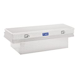 UWS Truck Bed Chest - Wedge Series - Offset Lid - Notched Box - 11 cu ft - Bright Aluminum - UWS01035