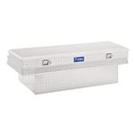 UWS Truck Bed Chest - Wedge Series - Offset Lid - Notched Box - 11 cu ft - Bright Aluminum