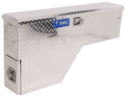 UWS Truck Bed Fender Well Toolbox with Drawers - Passenger's Side - 3.9 cu ft - Bright Aluminum