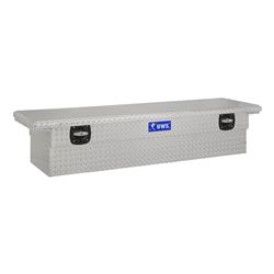 UWS Secure Lock Low Profile Truck Bed Toolbox - Crossover Style - 8.6 cu ft - Bright Aluminum