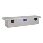 UWS Secure Lock Low Profile Truck Bed Toolbox - Crossover Style - 8.6 cu ft - Bright Aluminum
