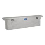 UWS Deep Low Profile Truck Bed Toolbox - Narrow Crossover - Slim Line - 6.1 cu ft - Bright Aluminum