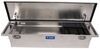 crossover tool box lid style - low profile uws truck bed toolbox w/ pull handles 8.6 cu ft bright aluminum