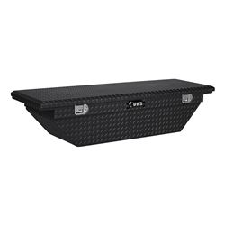 UWS Angled Truck Bed Toolbox - Crossover Style - 8.3 cu ft - Gloss Black