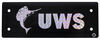 trailer cargo organizers replacement black uws logo badge - qty 1